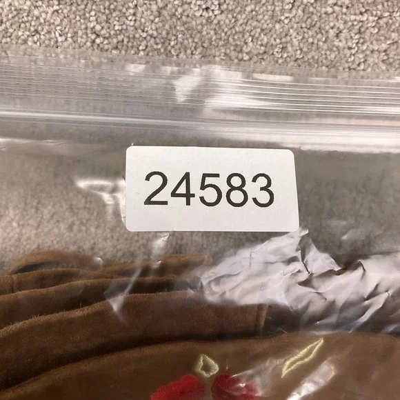 Brandon Thomas Womens 6 Brown Suede Embroidery Wrap Floral Butterfly Boho Skirt - Picture 10 of 10